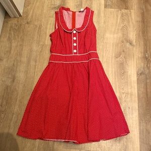 Vintage Red and White Dress